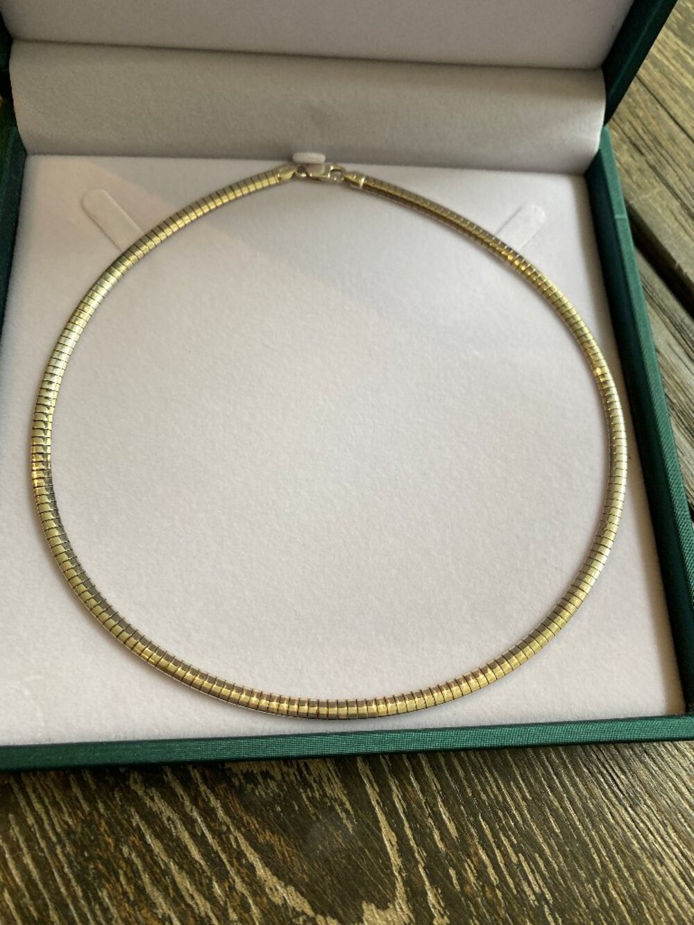 Vintage Michael Hill Omega Choker Necklace 925 Sterling Silver Jewelry 4mm 16" L